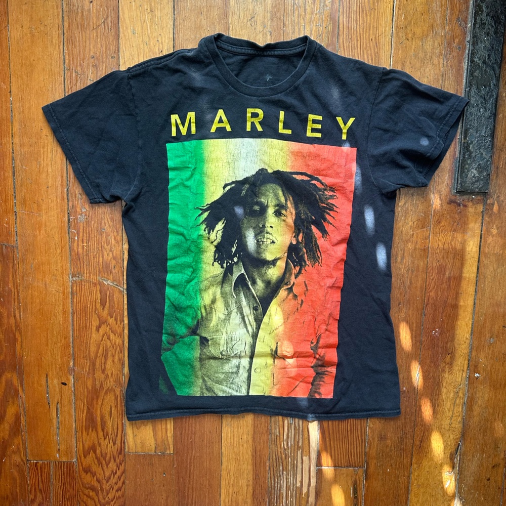 Black Bob Marley Graphic T-Shirt